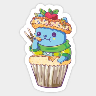 kawaii cat cake Sticker